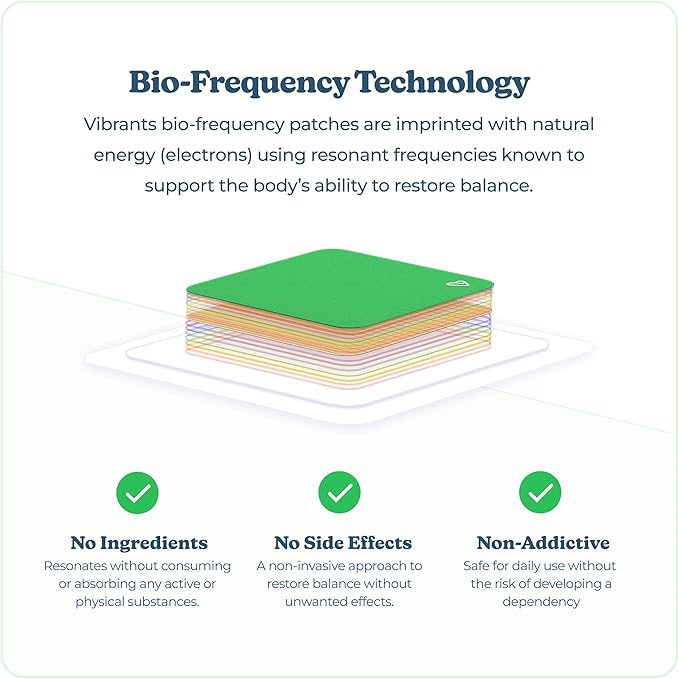 Bio-Frequency Patch for Focus | Vibrants Stay Focused Patch | Sample Pack of 7 Focus Patches