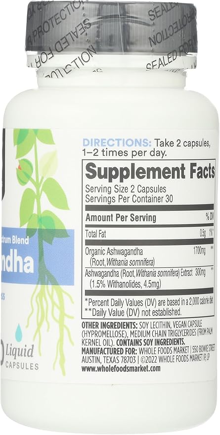 365 by Whole Foods Market Ashwagandha 60 Count