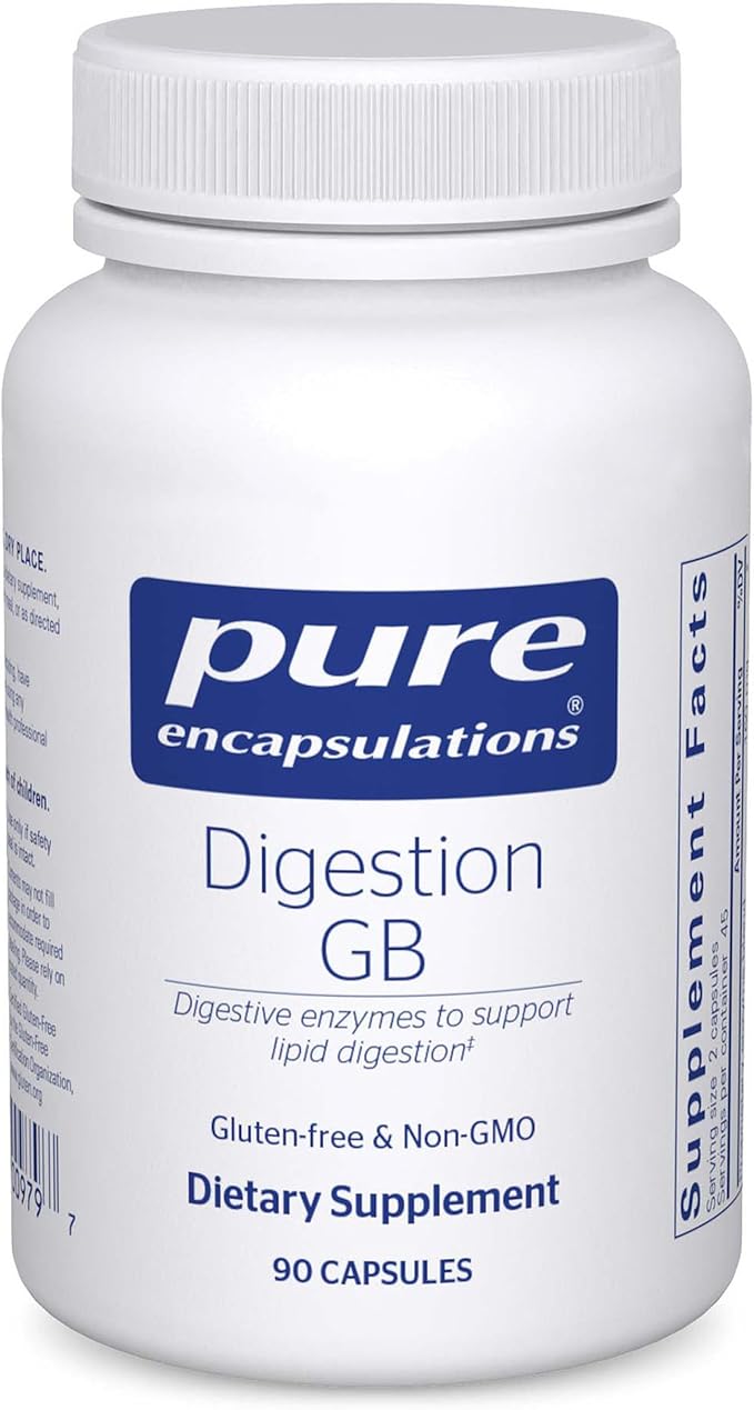 Pure Encapsulations Digestion GB - Digestive Enzyme Supplement - for Gallbladder Support &amp Gut Health* - with Bile Salts &amp Digestive Enzymes Blend - Gluten Free &amp Non-GMO - 90 Capsules