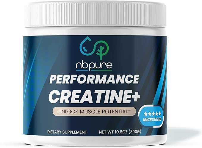 nbpure Micronized Creatine Monohydrate – Support Muscle Endurance Power Size Recovery– No Artificial Ingredients – Ideal for All Active Lifestyles