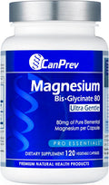 CanPrev Magnesium Biglycinate Chelated 80mg Ultra Gentle 120 V-Caps 120-Day Supply - Support Muscle Function Bone Strength &amp Relaxation Pure Magnesium Bisglycinate Formula Promote Comfort &amp