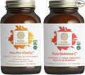 PURE SYNERGY Men’s Multivitamin Stress and Energy Essentials Bundle | Whole Food Multi with Adaptogens and Cordyceps | Natural Vitamin C Immune Supplement | Vegan Non-GMO and Organic Ingredients