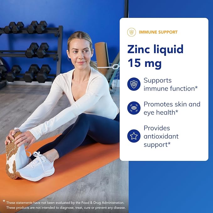 Pure Encapsulations Zinc Liquid 15 mg | Zinc Gluconate Hypoallergenic Supplement for Immune Support | 4 fl. oz.