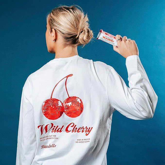 Barebells Protein Bars Wild Cherry - 12 Count Pack of 2 - 1.9oz Bars - Protein Snacks with 20g of High Protein - White Chocolate Protein Bar with 1g of Total Sugars - On The Go Protein Snack &amp Br