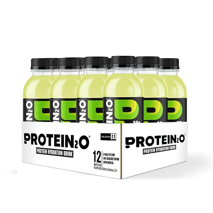 Protein2o 20g Whey Protein Isolate Hydration Drink 350mg of Electrolytes Vitamins B5 &amp B6 Sugar Free Lemon Lime 16.9 oz Bottle (12 Count)