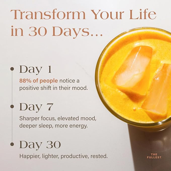 THE FULLEST - Saffron Latte 30 Day Supply - Saffron Cardamom and Coconut Milk Based Wellness Powder for Mood and Sleep Support Sugar-Free Vegan and Gluten-Free 30 Servings