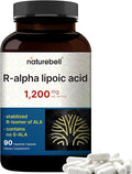 NatureBell R-Alpha Lipoic Acid - 90 Capsules - Delivers 1200mg R-ALA Per Serving - Antioxidant &amp Cellular Energy Support* - Stabilized R-Isomer ALA - Non-GMO &amp Gluten-Free