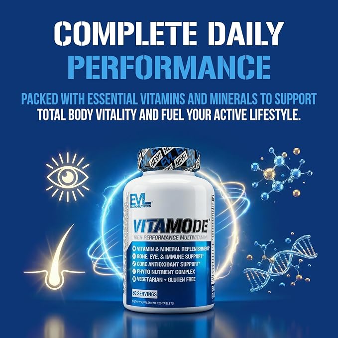 EVL Advanced Daily Multivitamin - Men's Multivitamin with Essential Minerals Phytonutrient Complex and VitaMode Active Mens Vitamins for Energy with Lycopene for Muscle Bone and Immune Support