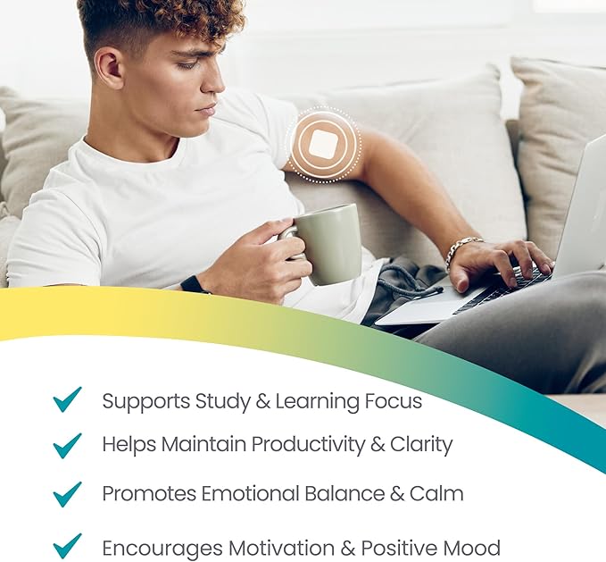 Dopamine Patch – Daily Mood Focus &amp Motivation Support with Adaptogens &amp Nootropics – Non-Stimulant Transdermal Patch for Mental Clarity &amp Emotional Balance