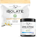 Muscle Feast Creatine + Isolate Bundle: 1 Creatine Powder (Unflavored 300g) + 1 Whey Protein Isolate (Vanilla 5lb) | Premium Supplements Vegetarian Gluten Free