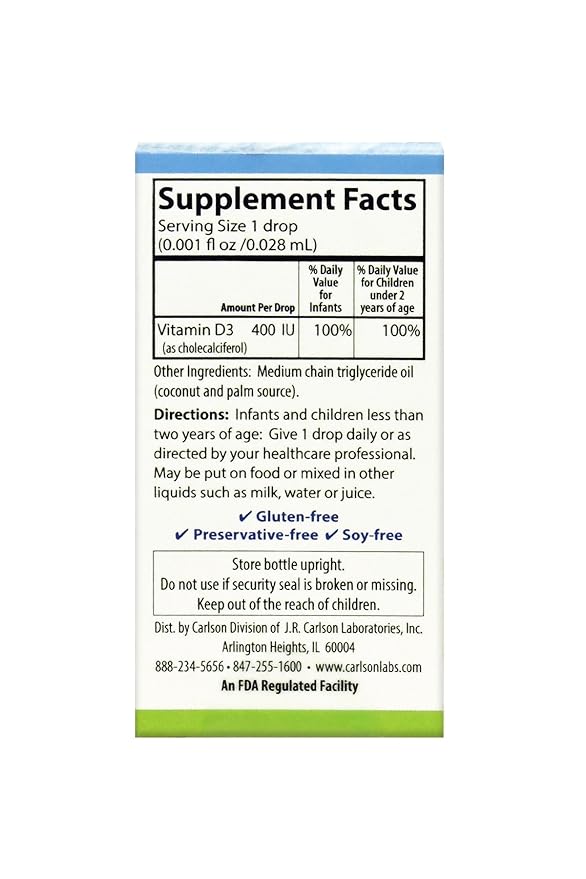 Carlson Labs Super Daily D3 Baby 400 IU - 0.35 oz.