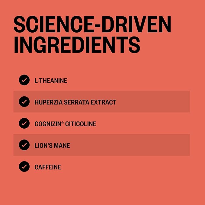 ONNIT Alpha Brain Focus Shot Peach Flavor Nootropic Dietary Supplement Drink that Supports Energy Focus and Mood IGEN™ Non-GMO Tested 2.5 fl oz 6 Count