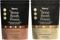 SAVVY Vanilla + Chocolate Bone Broth Protein Bundle Protein Powder – 22g Protein 12g Collagen Glutamine MCTs – for Muscle Joint Digestive &amp Skin Health – Dairy-Free Keto – 560g (16 Servings