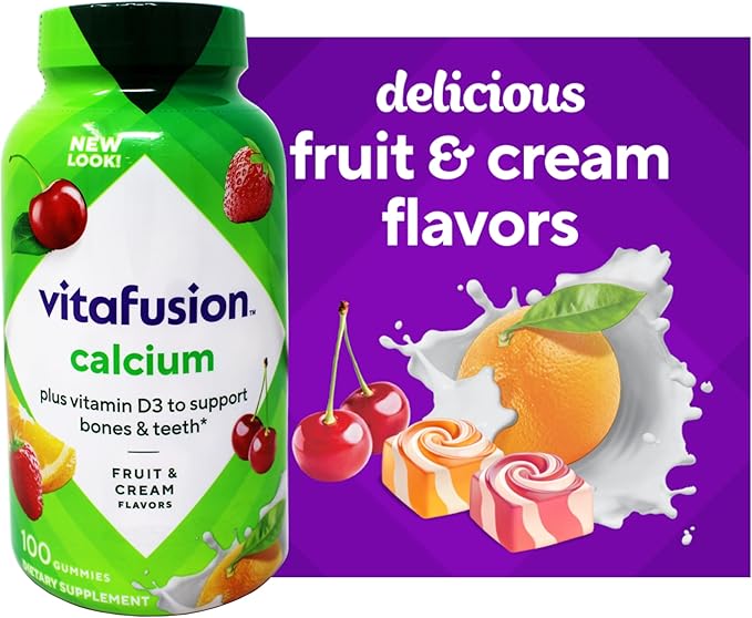Vitafusion Gummies Calcium with Vitamin D3 100 Count Pack of 2