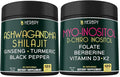 Bundle 5in1 Ashwagandha Shilajit Supplement 120 Count &amp 6in1 Myo-inositol &amp D-Chiro Inositol Supplement for Women 120 Count - Support Overall Health