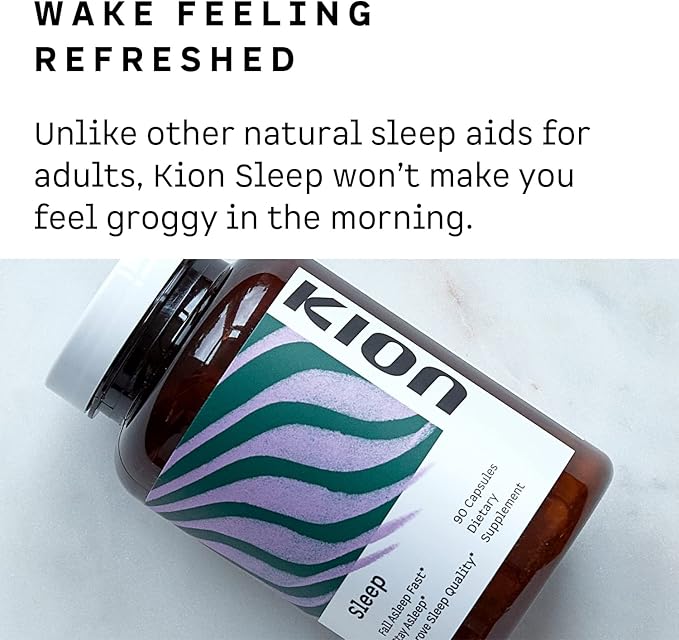 Kion Sleep | Fall Asleep Fast Stay Asleep &amp Improve Sleep Quality | Amino Acid Powered Sleep Support | 30 Servings