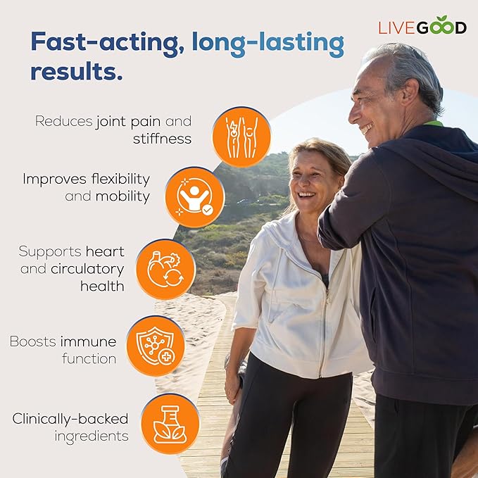LIVEGOOD™ Factor 4 Omega 3 Fish Oil with EPA &amp DHA CoQ10 and Turmeric Advanced Q10 Coenzyme &amp CoQ10 Supplements DHA Supplements for Heart Joint &amp Immune Support Made in USA 60 Coun