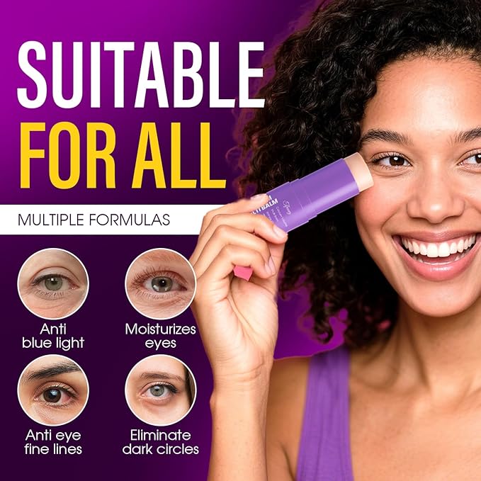 Calcium Volume Multi Balm 3-In-1 Wrinkle Bounce Multi Balm Stick Collagen Moisturing Stick with Calcium Almond &amp Vitamin for Eyes Neck and Forehead