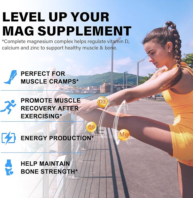 Magnesium Complex Supplement 8 Forms 500mg Magnesium Glycinate Malate Citrate High Absorption Mg for Calm Sleep Mood &amp Healthy Muscle Pack of 2 Total 120 Vegan Capsules