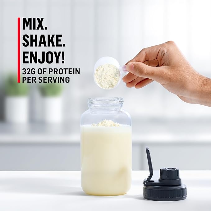 Muscle Milk Genuine Protein Powder Banana Crème 1.93 Pounds 13 Servings 32g Protein 4g Sugar Calcium Vitamins A C &amp D NSF Certified for Sport Energizing Snack Packaging May Vary