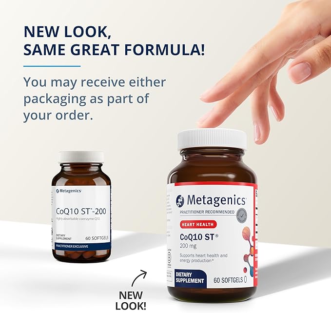 Metagenics Bundle - CoQ10 ST-200 &amp OmegaGenics EPA-DHA 1000-60 Softgels CoQ10 for Heart Health &amp Energy Production Support* - 120 Softgels of EPA-DHA 1000 for Heart Health &amp Immune System