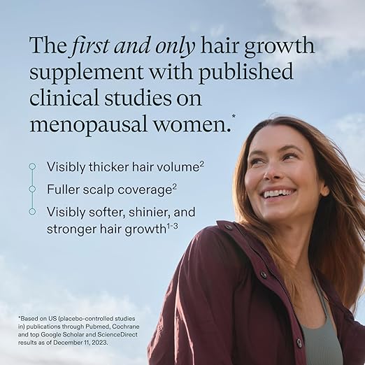 Nutrafol Women's Balance Hair Growth Supplements for Ages 45+ Clinically Proven for Visibly Thicker Hair and Scalp Coverage Dermatologist Recommended - 2 Month Supply 2 Refill Pouches