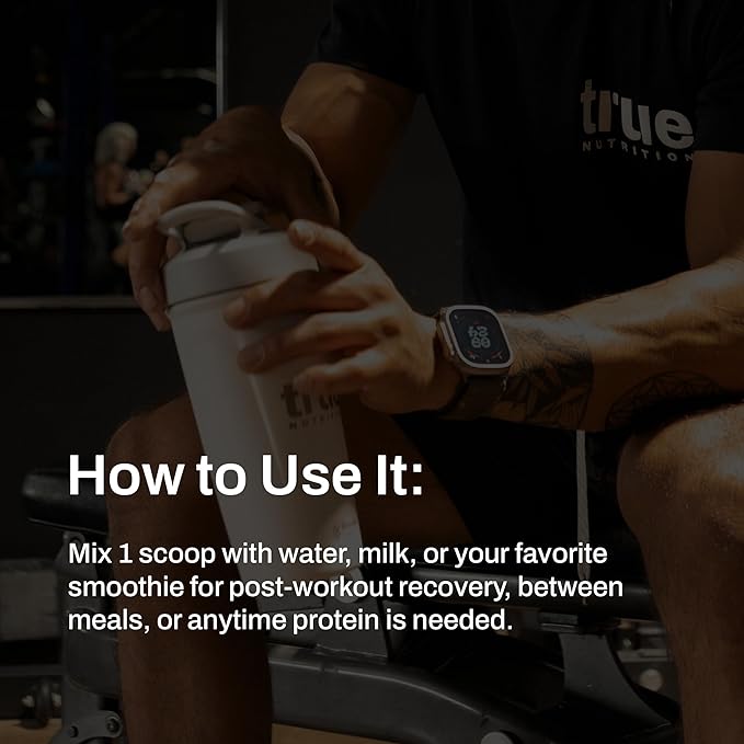 True Nutrition Whey Protein Concentrate Powder - 24g Complete Whey Protein per Serving - High Leucine Full Amino Acid Profile - Gluten Free Soy Free Vegetarian - French Vanilla - 2lb