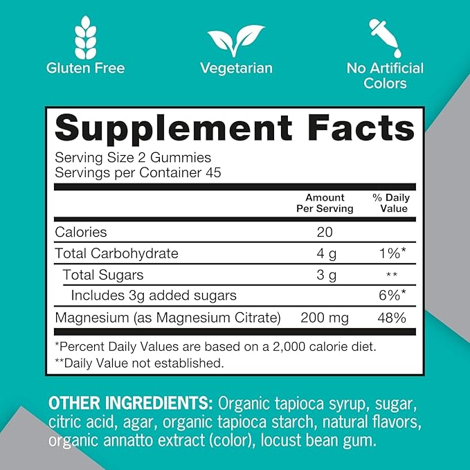 Qunol Zero Sugar Turmeric Gummies Vegetarian Gluten Free 500mg + Qunol Magnesium Gummies 200mg Vegetarian 90 Count