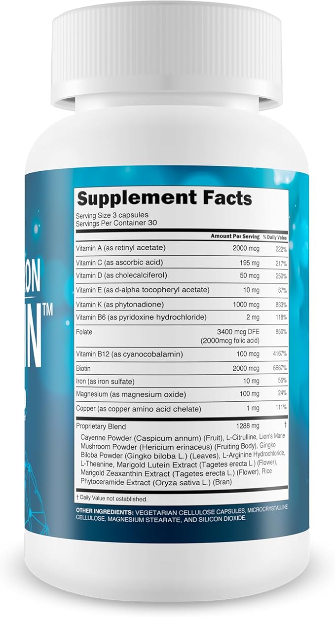 Ultra Iron Brain - Improved Memory Formula - Our Best Iron Brain Cognitive Support Supplement - Advanced Brain Booster Focus Supplement - Mental Alertness And Focus Supplements - Mental Focus Vitamins