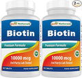 Best Naturals Biotin (Also Called Vitamin B7) 10000 mcg 365 Tablets (365 Count (Pack of 2))