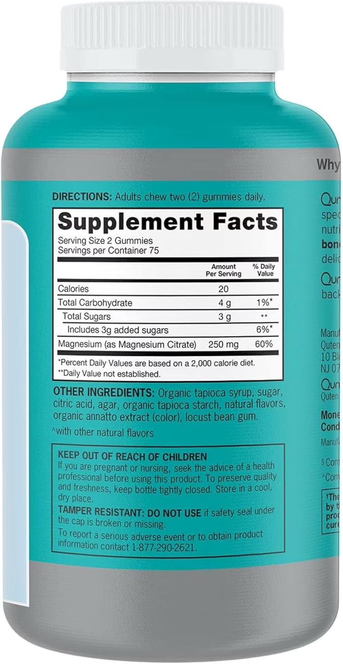Magnesium Citrate Gummies 250 mg High Absorption Magnesium Supplement Extra Strength Orange Flavor Vegetarian &amp Gluten Free Supports Nerve Bone &amp Muscle Function 150 Gummies (75 Day Sup