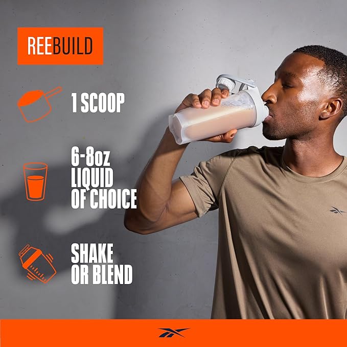 Reebok Whey Protein Powder + Collagen Peptides | 25g Protein with 9 Essential Amino Acids | Muscle Recovery Joint &amp Gut Support | Informed-Sport Certified | REEbuild Vanilla Ice Cream Flavor 1.3