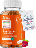 A Dose of Immunity Kids Quercetin with Vitamin C Zinc Vitamin D 100mg Quercetin Bromelain Echinacea 60 Gummy Count (Pack of 1)