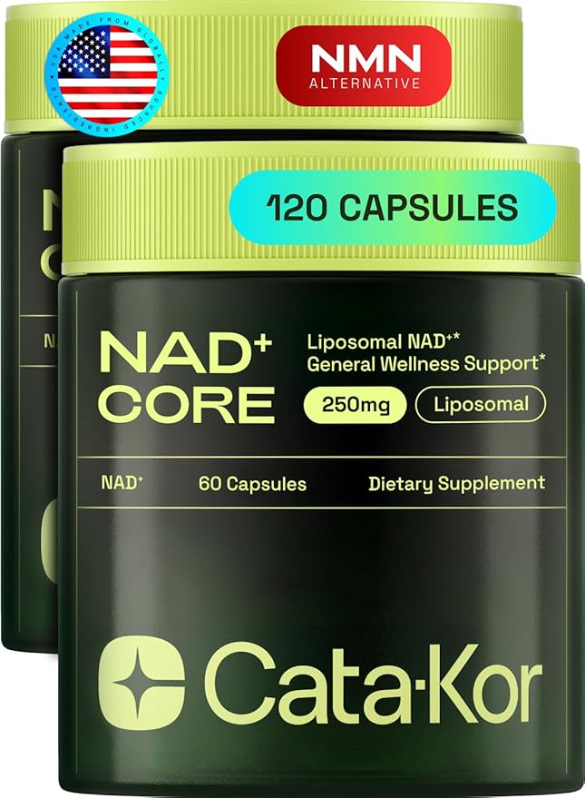 NMN Supplement Alternative – Liposomal NAD+ Supplement – Third-Party Tested – NAD CORE – 60-Day Supply – 120 Capsules