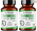Dr. HERBALIST Turmeric Curcumin Extract 250mg – 60 Vegan Capsules | 10:1 Extract = 2500mg Raw Turmeric | Standardized for Bioavailable Curcuminoids | Natural Plant-Based Support (Pack of 2)