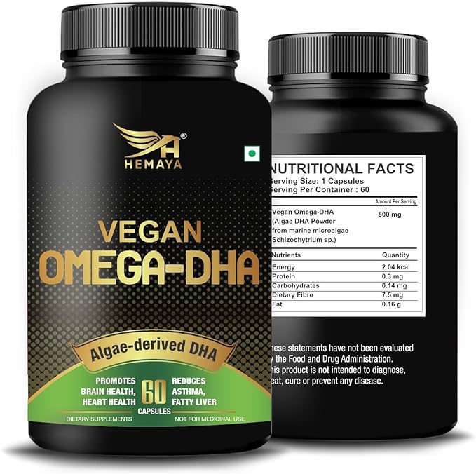 Viva Omega 3 Vegetarian Capsules for Men and Women with DHA Rich Algae Extract &amp Epa 500 Mg Helps Maintain HDL Levels for Joints Healthy Heart Eyes (60 Vegan Capsules Pack of 2)
