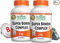 Botanic Choice Super Boron Complex (3mg) - Promotes Bone &amp Prostate Health by Metabolizing Calcium &amp Magnesium - 3 Forms of Boron for Men &amp Women - 2 Pack