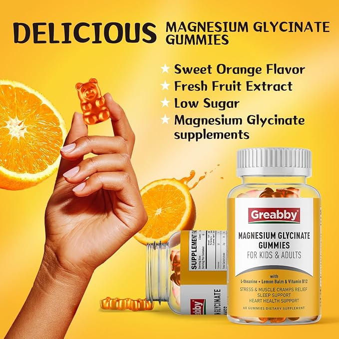 Magnesium Glycinate Gummies Calcium Citrate Gummies for Kids &amp Adults Bone Support