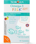 NORSAN Fisk Premium Omega-3 Kids Gummies 45pcs – High Dose 900mg Omega-3 per Serving | Easy to Consume and Without Unpleasant Regurgitation | No Added Sugar | Supports Heart Brain &amp Vision*