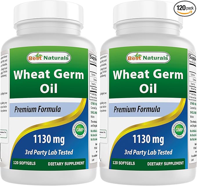 Best Naturals Wheat Germ Oil 1130 mg 120 Softgels (Pack of 2)