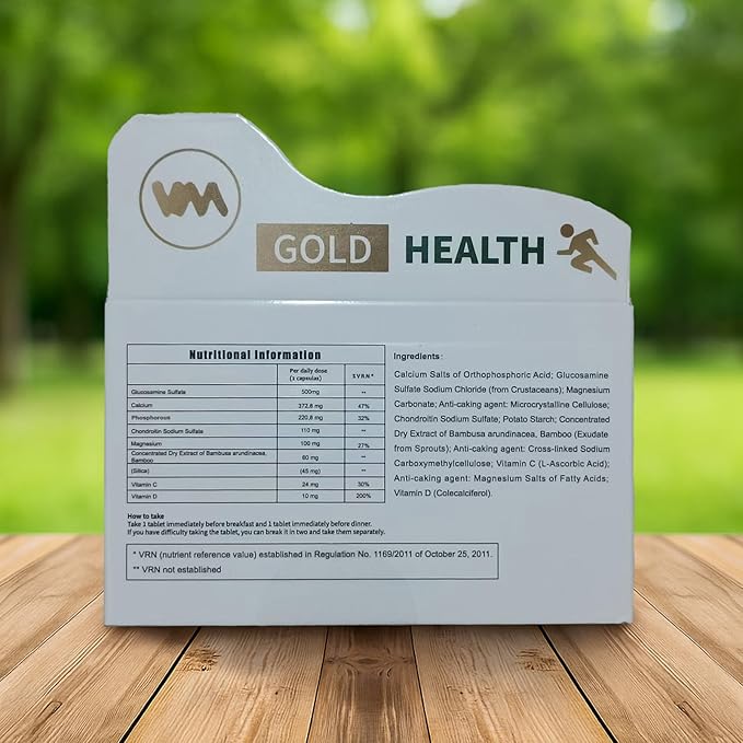 Calcitrin Gold Dietary Supplement - Mobility &amp Bone Strength Support Joint Strength Supplement Suitable for Men Elderly and Women 60 Tablets (1pc)