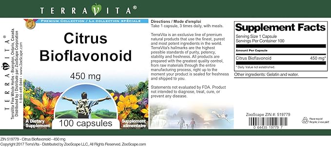 Citrus Bioflavonoid - 450 mg (100 Capsules ZIN: 519779) - 3 Pack