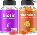 NutraChamps Biotin Gummies and (2-Pack) Vitamin C Gummies Bundle