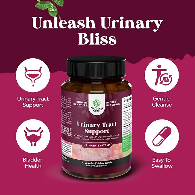 Bundle of D Mannose Capsules for Urinary Tract Health for Women Fast Acting Super Concentrated Cranberry 60ct and Turmeric Curcumin Immune Support Gummies - Immune Booster Turmeric Gummies