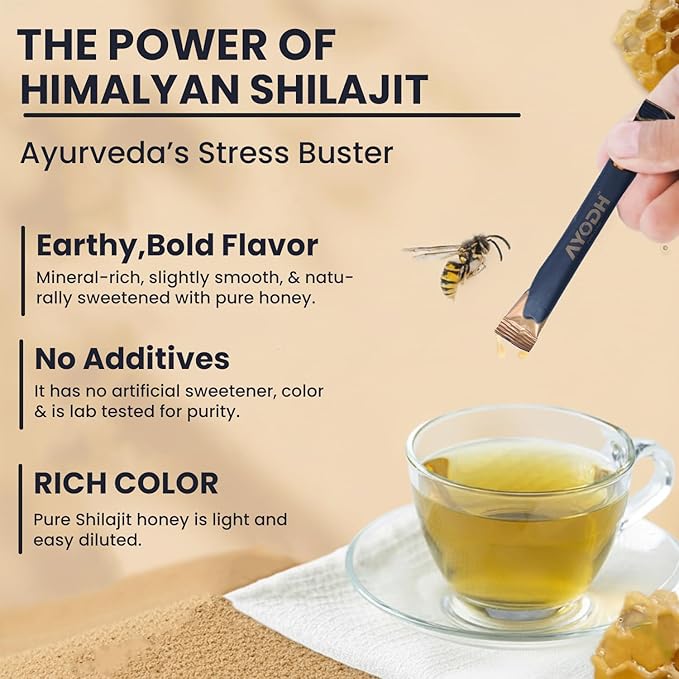 Honey sticks She lajit Honey Sticks for Women/Men Shilajit Honeysticks 30 Count Pure Himalayan Classic Shilajit Supplement Honeysticks Made W Fulvic Acid &amp Natural-Honey Supports Strength