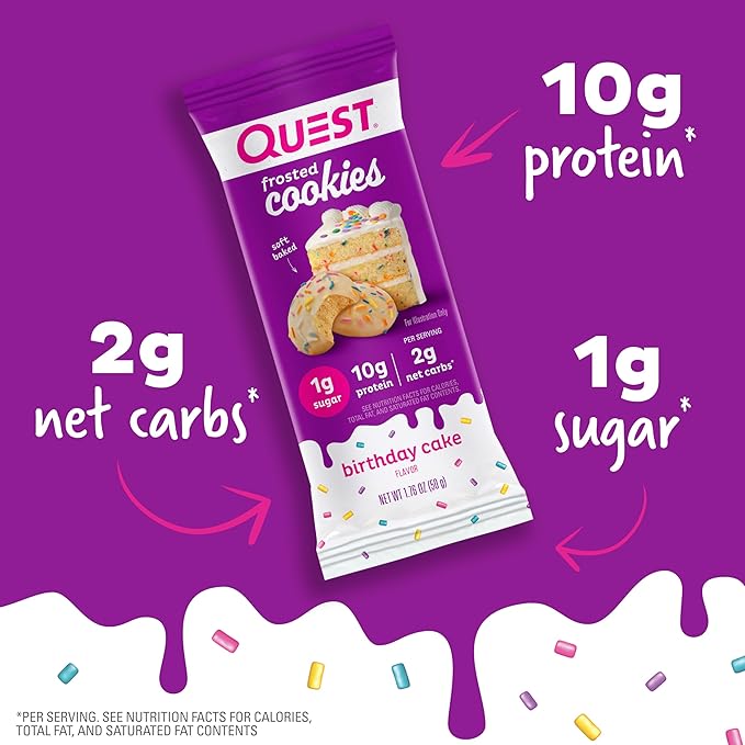 Quest Nutrition Protein Bars &amp Frosted Cookies Variety Pack High Protein Gluten Free 12 Protein Bars &amp 16 Cookies