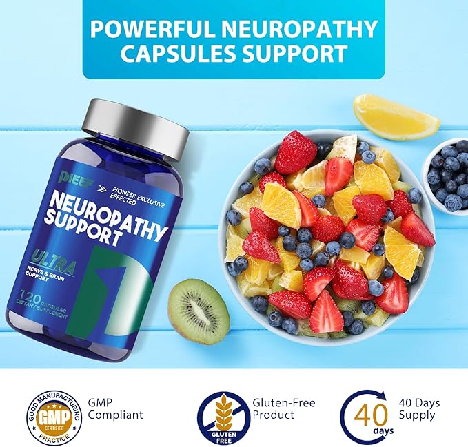Nerve Savior Neuropathy Supplement 360 Capsules with 600mg Alpha Lipoic Acid &amp Benfotiamine Specially Formulated for Nerve Health in Hands Fingers Feet and Toes 3Pack