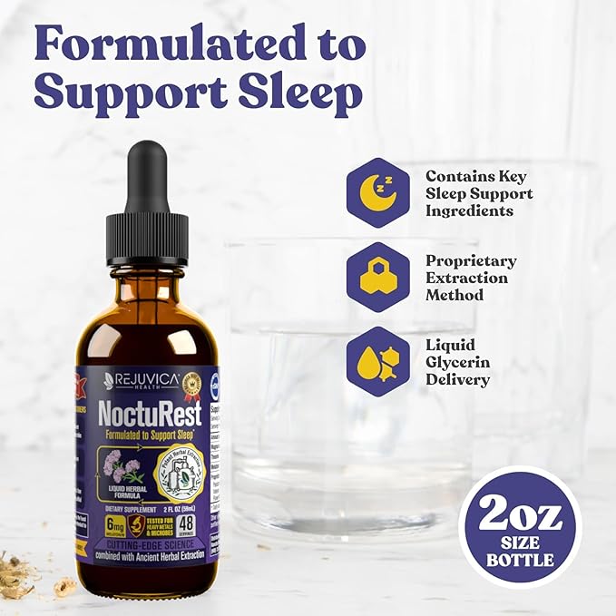 Natural Sleep-Aid with Valerian and Melatonin - All-Natural Liquid Formula for 2X Absorption - Magnesium L-Theanine &amp More