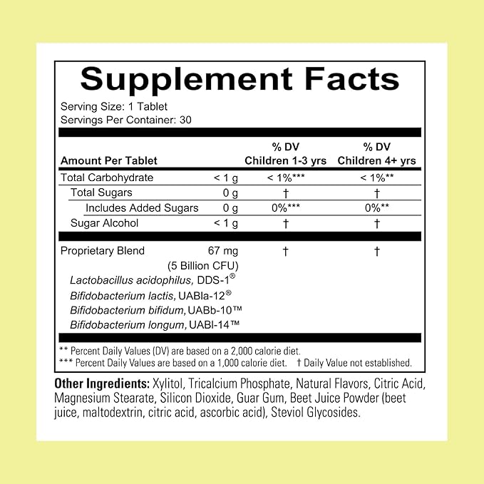 CHILDLIFE ESSENTIALS Childbiotics Immune &amp Digestive Support - Kids Probiotic Probiotics for Kids &amp Toddlers Childrens Chewable Probiotic for Gut Health - Natural Berry 30 Chewable Tablets