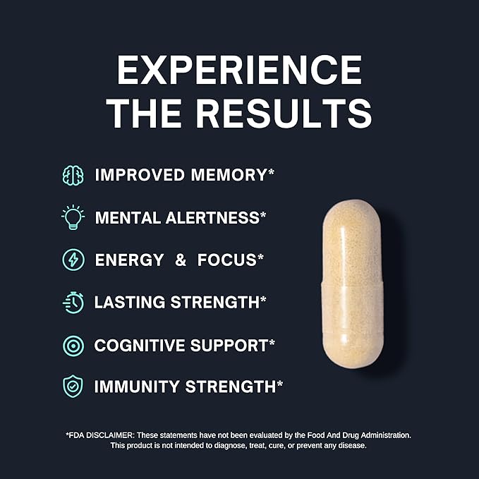 Nootropic Supplement - Focus Memory Booster Productivity &amp Energy Vitamins for Women &amp Men - Nootropics Brain Support Supplement with Vitamin B12 &amp L Tyrosine 60 Capsules
